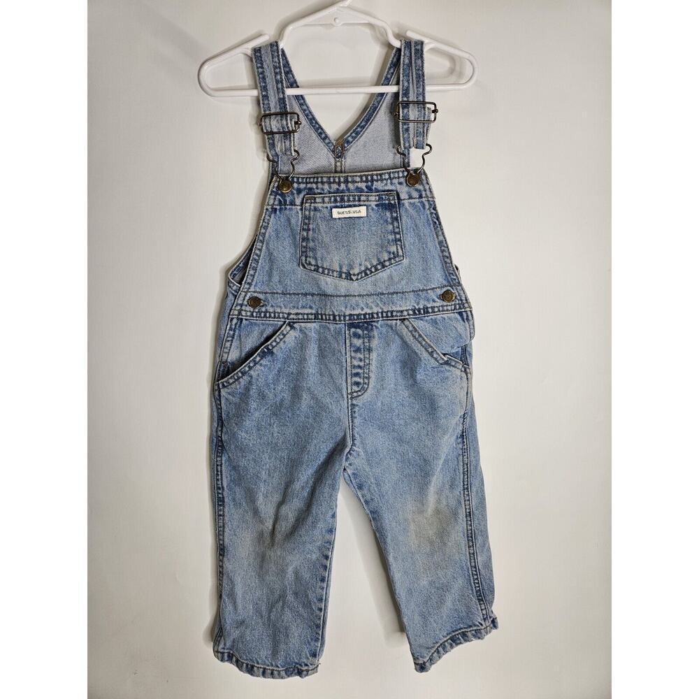 Vintage Guess Denim Toddler 3T Overalls USA Made